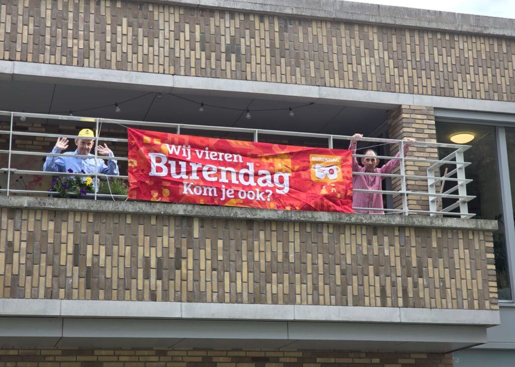 Burendag foto balkon